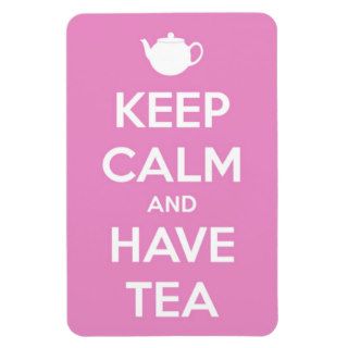 Keep Calm and Have Tea Pink Vinyl Magnet
