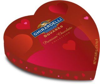 Ghirardelli Valentine's Chocolate Squares, Premium Chocolate Assortment, 9.85 Ounce Heart Boxes (Pack of 2) : Gourmet Chocolate Gifts : Grocery & Gourmet Food