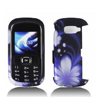 LG Octane VN530 Premium Design Blue Lotus Hard Protector Case: Cell Phones & Accessories