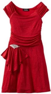 Amy Byer Girls 7 16 Glitter Knit Dress, Red, 16: Special Occasion Dresses: Clothing