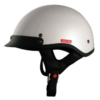 VCAN V531 Half Helmet (Solid White, Large) Automotive