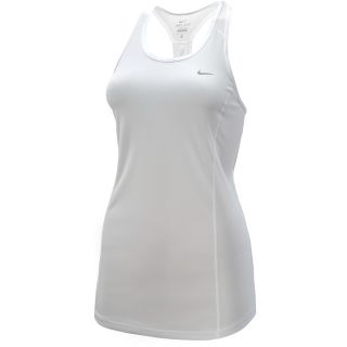 NIKE Womens Racer Tank   Size: Small, White/reflective Silver