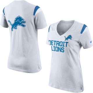 NIKE Womens Detriot Lions Fan Top V Neck Short Sleeve T Shirt   Size: Small,