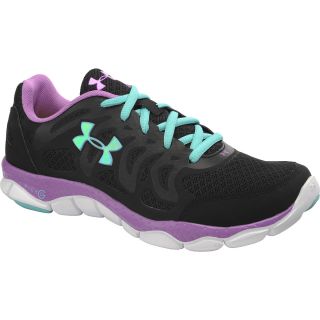 UNDER ARMOUR Womens Engage Running Shoes   Size 7, Black/purple