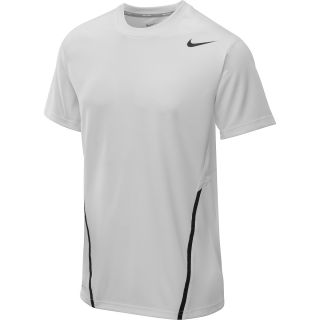 NIKE Mens UV Crew Tennis Shirt   Size: Medium, White/black/grey