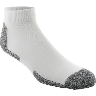 Thorlo Mens Thin Cushion Mini Crew Running Socks   Size: Medium, White