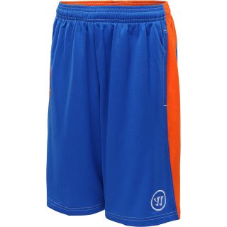 WARRIOR Boys Varsity Lacrosse Shorts   Size Large, Blue/orange