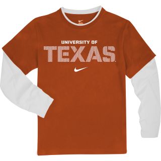 NIKE Youth Texas Longhorns Dri FIT 2 Fer Long Sleeve T Shirt   Size: Xl, Orange