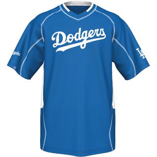 MAJESTIC ATHLETIC Mens Los Angeles Dodgers Fast Action V Neck T Shirt   Size: