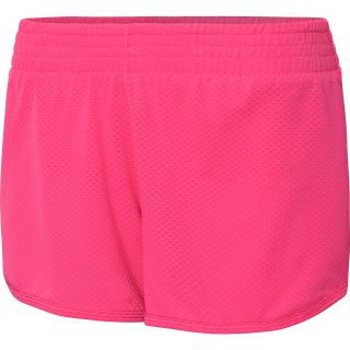 UNDER ARMOUR Womens Fly By Knit Shorts   Size: Large, Pinkadelic/graphite