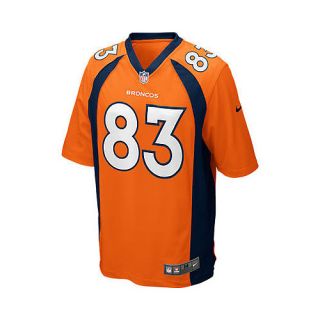 NIKE Mens Denver Broncos Wes Welker Game Team Jersey   Size: Large, Orange/navy