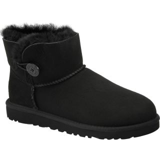 UGG Girls Mini Bailey Button Short Winter Boots   Size: 6, Black