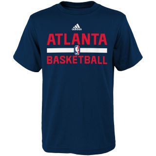 adidas Youth Atlanta Hawks Practice Short Sleeve T Shirt   Size: Xl, Navy