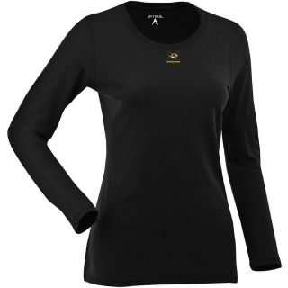 Antigua Womens Missouri Tigers Relax LS 100% Cotton Washed Jersey Scoop Neck
