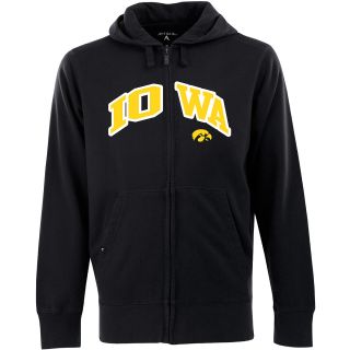Antigua Mens Iowa Hawkeyes Full Zip Hooded Applique Sweatshirt   Size: