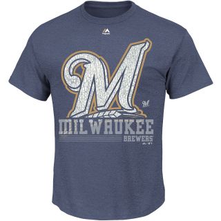 MAJESTIC ATHLETIC Mens Milwaukee Brewers 6th Inning Short Sleeve T Shirt  