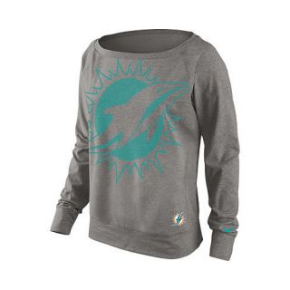 NIKE Womens Miami Dolphins Wildcard Epic Crew Long Sleeve Shirt   Size: Large,