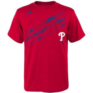 adidas Youth Philadelphia Phillies Laser Field Short Sleeve T Shirt   Size: