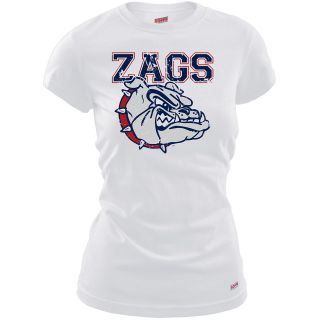 MJ Soffe Womens Gonzaga Bulldogs T Shirt   White   Size Large, Gonzaga