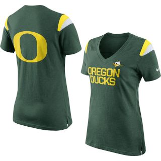 NIKE Womens Oregon Ducks V Neck Fan Top   Size: Xl, Green