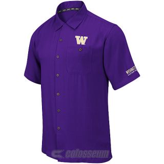 COLOSSEUM Mens Washington Huskies Button Up Camp Shirt   Size: 2xl, Purple
