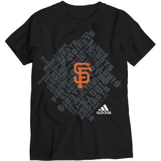 adidas Youth San Francisco Giants Super Soft Short Sleeve T Shirt   Size