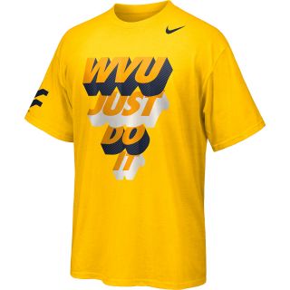 NIKE Mens West Virginia Mountaineers Just Do It Short Sleeve T Shirt   Size: