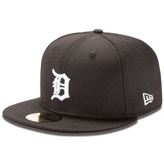 NEW ERA Mens Detroit Tigers Basic Black and White 59FIFTY Fitted Cap   Size 7.