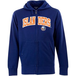 Antigua Mens New York Islanders Full Zip Hooded Applique Sweatshirt   Size: