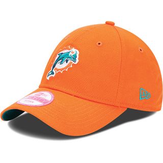 NEW ERA Womens 9FORTY Sideline NFL Miami Dolphins One Size Fits All Cap, Orange