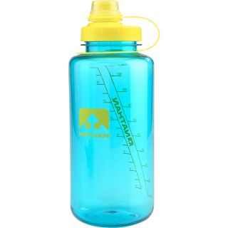 NATHAN BigShot Narrow Mouth Water Bottle   32 oz   Size: 34oz, Teal/yellow
