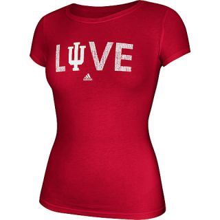 adidas Womens Indiana Hoosiers Graduate Short Sleeve T Shirt   Size: Xl, Dk.red