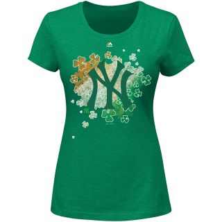 MAJESTIC ATHLETIC Womens New York Yankees Loving My Luck Short Sleeve T Shirt  