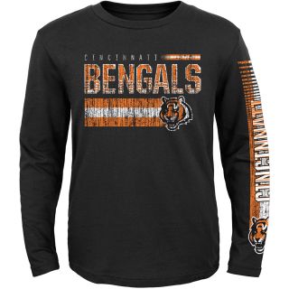 NFL Team Apparel Youth Cincinnati Bengals Rewind Forward Long Sleeve T Shirt  