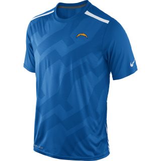 NIKE Mens San Diego Chargers Football Hypervent Short Sleeve Top   Size Small,