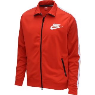 NIKE Mens Logo Full Zip Track Jacket   Size: Large, Challenge Red/white