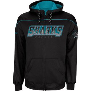 REEBOK Mens San Jose Sharks Accelerator Full Zip Jacket   Size: Large, Black