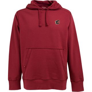 Antigua Mens Calgary Flames Signature Hooded Pullover Sweatshirt   Size: