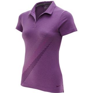 NIKE Womens Sport Swoosh Short Sleeve Golf Polo   Size: Medium, Noble