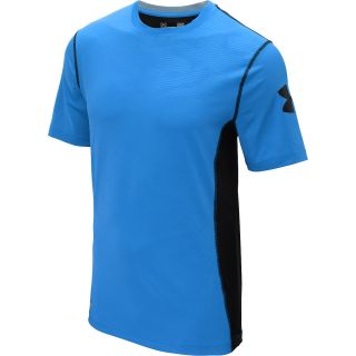 UNDER ARMOUR Mens HeatGear Sonic Short Sleeve T Shirt   Size 3xl, Electric