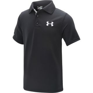 UNDER ARMOUR Boys Matchplay Short Sleeve Polo   Size: Small, Black