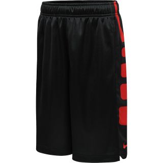 NIKE Boys Elite Stripe Basketball Shorts   Size: XS/Extra Small, Black/red
