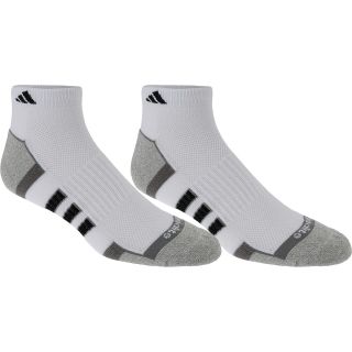 adidas Mens ClimaLite II Low Cut Socks   2 Pack   Size Large, White/aluminum