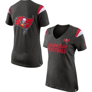 NIKE Womens Tampa Bay Buccaneers V Neck Fan Top   Size: Small, Pewter/red