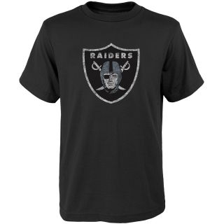 NFL Team Apparel Youth Oakland Raiders Distressed Team Logo Short Sleeve T 