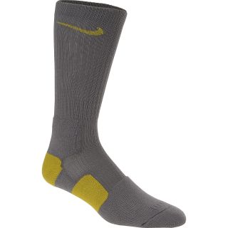 NIKE Womens Dri FIT Elite Basketball Crew Socks   Size: Medium, Grey/yellow