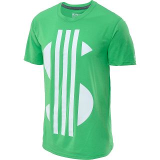 adidas Mens 3 Stripes $ Ultimate Short Sleeve T Shirt   Size: Small, Vivid