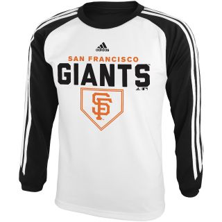 adidas Youth San Francisco Giants Out Field Long Sleeve T Shirt   Size: Large