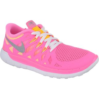 NIKE Girls Free Run+ 5.0 Running Shoes   Grade School   Size 4, Pink Glo
