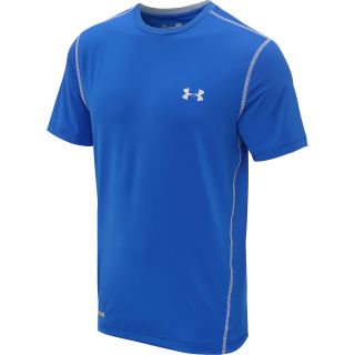 UNDER ARMOUR Mens HeatGear Sonic Fitted Short Sleeve Top   Size: Small, Moon